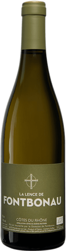 19,95 € 免费送货 | 白酒 Fontbonau La Lence A.O.C. Côtes du Rhône 法国 Roussanne, Viognier 瓶子 75 cl