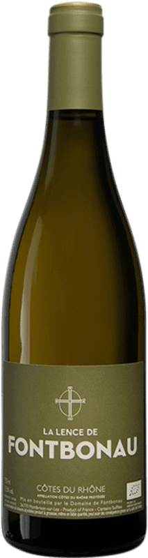 21,95 € Spedizione Gratuita | Vino bianco Domaine de Fontbonau La Lence A.O.C. Côtes du Rhône Francia Roussanne, Viognier Bottiglia 75 cl