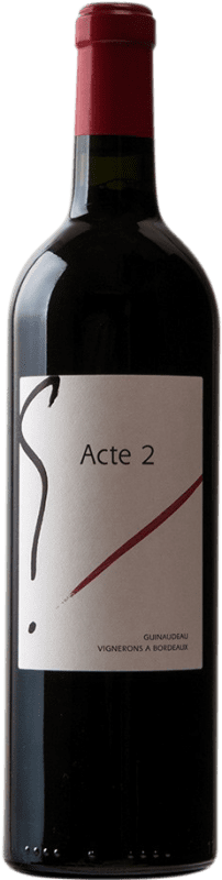 38,95 € 免费送货 | 红酒 Guinaudeau L'Acte 2 de G A.O.C. Bordeaux Supérieur 波尔多 法国 Merlot, Cabernet Franc 瓶子 75 cl