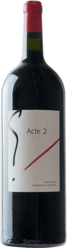 76,95 € 免费送货 | 红酒 Guinaudeau L'Acte 2 de G A.O.C. Bordeaux Supérieur 波尔多 法国 Merlot, Cabernet Franc 瓶子 Magnum 1,5 L