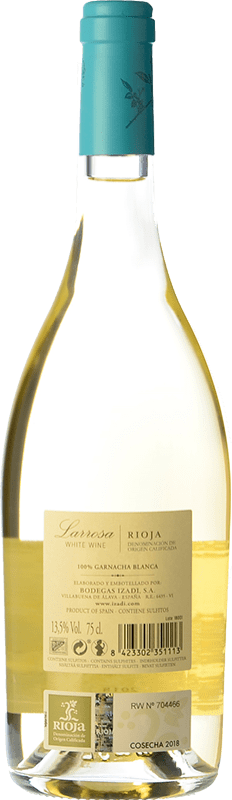7,95 € Free Shipping | White wine Izadi Larrosa D.O.Ca. Rioja Spain Grenache White Bottle 75 cl