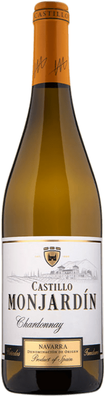9,95 € Envio grátis | Vinho branco Castillo de Monjardín D.O. Navarra Navarra Espanha Chardonnay Garrafa 75 cl