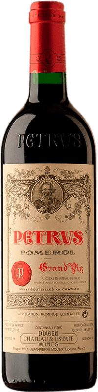 4 457,95 € Envío gratis | Vino tinto Château Petrus A.O.C. Pomerol Burdeos Francia Merlot, Cabernet Franc Botella 75 cl