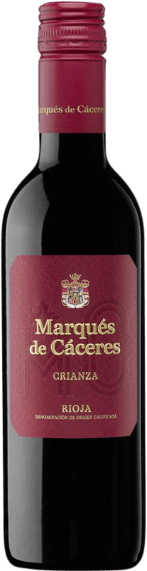 6,95 € Kostenloser Versand | Rotwein Marqués de Cáceres Alterung D.O.Ca. Rioja Spanien Halbe Flasche 37 cl