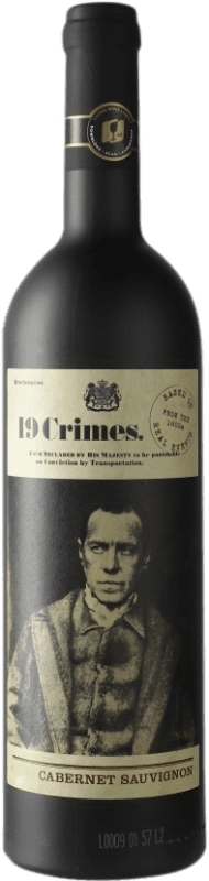 8,95 € Kostenloser Versand | Rotwein 19 Crimes I.G. Southern Australia Südaustralien Australien Cabernet Sauvignon Flasche 75 cl
