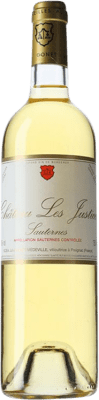 61,95 € Envío gratis | Vino Blanco Château Les Justices A.O.C. Sauternes Burdeos Francia Sémillon, Muscadelle 75 cl