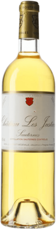 55,95 € Envío gratis | Vino blanco Château Les Justices A.O.C. Sauternes Burdeos Francia Sémillon, Muscadelle Botella 75 cl
