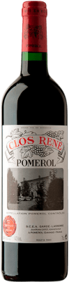 43,95 € 免费送货 | 红酒 Clos René A.O.C. Pomerol 波尔多 法国 Merlot, Cabernet Franc, Malbec 瓶子 75 cl
