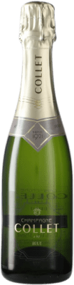 17,95 € 免费送货 | 白起泡酒 Mas Collet 香槟 A.O.C. Champagne 香槟酒 法国 Pinot Black, Chardonnay, Pinot Meunier 半瓶 37 cl