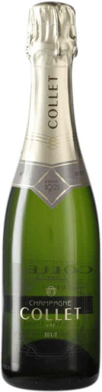 17,95 € Kostenloser Versand | Weißer Sekt Mas Collet Brut A.O.C. Champagne Champagner Frankreich Pinot Schwarz, Chardonnay, Pinot Meunier Halbe Flasche 37 cl