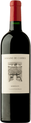 79,95 € Free Shipping | Red wine Domaine de Cambes A.O.C. Bordeaux Supérieur Bordeaux France Merlot, Cabernet Franc, Malbec Bottle 75 cl