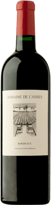 79,95 € Envío gratis | Vino tinto Domaine de Cambes A.O.C. Bordeaux Supérieur Burdeos Francia Merlot, Cabernet Franc, Malbec Botella 75 cl