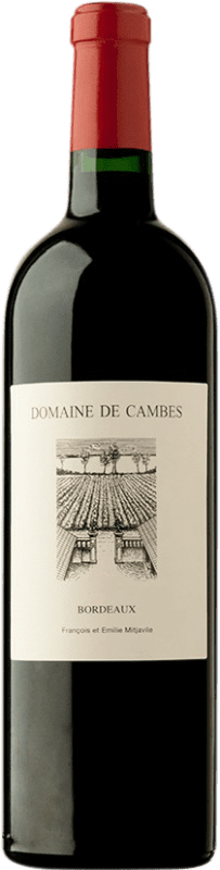 79,95 € Envío gratis | Vino tinto Domaine de Cambes A.O.C. Bordeaux Supérieur Burdeos Francia Merlot, Cabernet Franc, Malbec Botella 75 cl