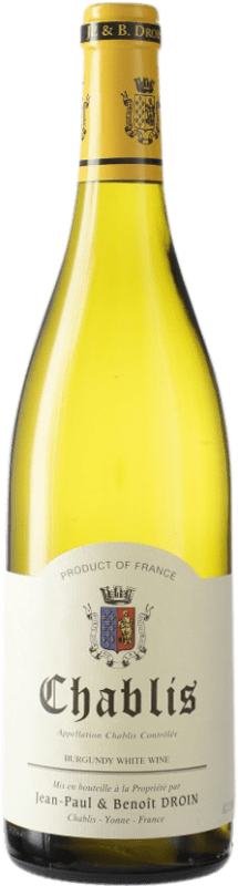 23,95 € Envío gratis | Vino blanco Jean-Paul & Benoît Droin A.O.C. Chablis Borgoña Francia Botella 75 cl