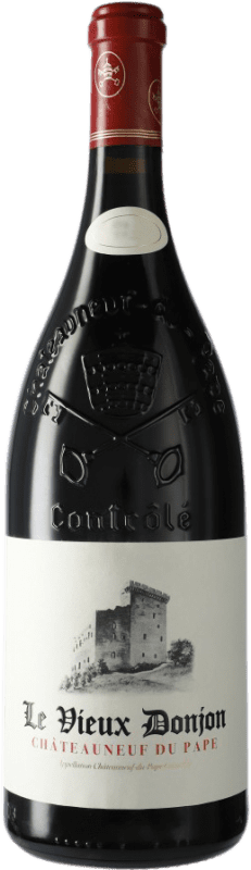 147,95 € Kostenloser Versand | Rotwein Le Vieux Donjon A.O.C. Châteauneuf-du-Pape Frankreich Syrah, Grenache, Mourvèdre, Cinsault Magnum-Flasche 1,5 L