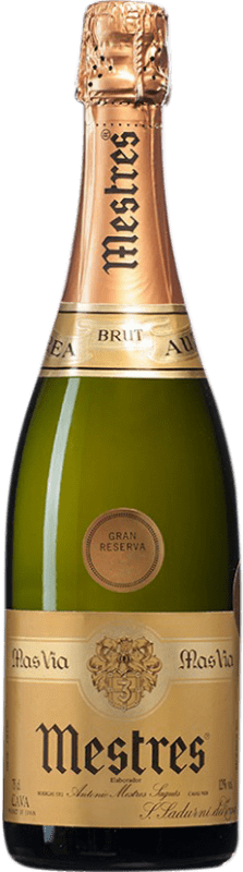 59,95 € 免费送货 | 白起泡酒 Mestres Mas Via Premium 香槟 大储备 D.O. Cava 西班牙 Macabeo, Xarel·lo, Parellada 瓶子 75 cl