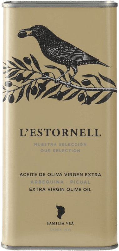 15,95 € Бесплатная доставка | Оливковое масло L'Estornell Испания Большая банка 50 cl