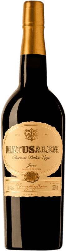 109,95 € 免费送货 | 甜葡萄酒 González Byass Matusalem Oloroso — 奥洛罗索酒 D.O. Jerez-Xérès-Sherry 安达卢西亚 西班牙 Palomino Fino, Pedro Ximénez 瓶装 75 cl
