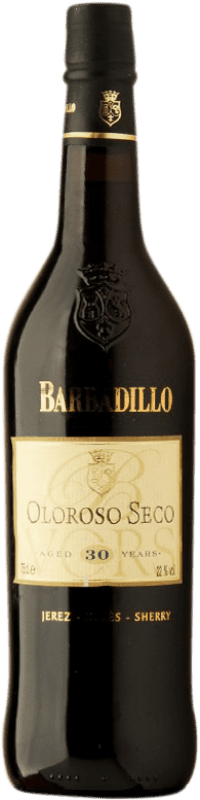 126,95 € Free Shipping | Fortified wine Barbadillo Oloroso V.O.R.S. Very Old Rare Sherry Dry D.O. Jerez-Xérès-Sherry Andalusia Spain Palomino Fino Bottle 75 cl