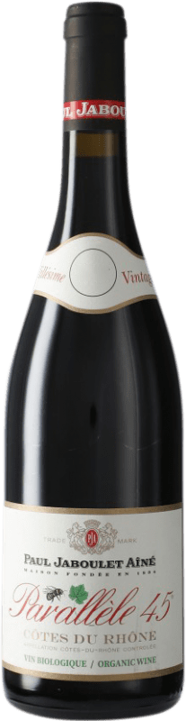 13,95 € Envío gratis | Vino tinto Paul Jaboulet Aîné Parallèle 45 A.O.C. Côtes du Rhône Francia Syrah, Garnacha Botella 75 cl
