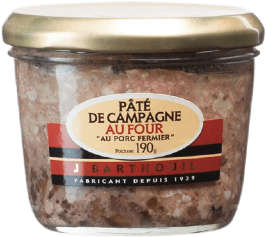 5,95 € 免费送货 | 鹅肝和肉酱 J. Barthouil Pâté de Campagne au Porc 法国