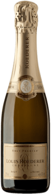 26,95 € Бесплатная доставка | Белое игристое вино Louis Roederer Brut — брют 1er Premier Гран Резерва A.O.C. Champagne шампанское Франция Pinot Noir — Пино Нуар, Chardonnay — Шардоне, Pinot Meunier — Пино Менье Полубутылка 37 cl