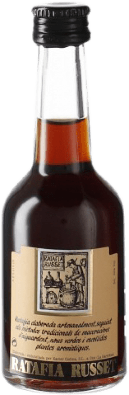 3,95 € Envio grátis | Caixa de 6 unidades Licores Cal Russet Ratafia Catalunha Espanha Garrafa Miniatura 5 cl