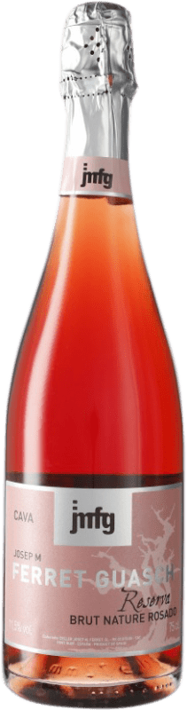 17,95 € Envio grátis | Espumante Rosé Ferret Guasch Brut Nature — Bruto Natural Grande Reserva D.O. Cava Espanha Garnacha — Grenache, Pinot Noir, Trepat 75 cl
