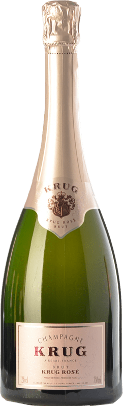 516,95 € Envio grátis | Espumante rosé Krug Rosé Brut A.O.C. Champagne Champagne França Pinot Preto, Chardonnay, Pinot Meunier Garrafa 75 cl