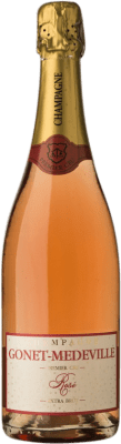 46,95 € 免费送货 | 玫瑰气泡酒 Gonet-Médeville Rosé A.O.C. Champagne 香槟酒 法国 Pinot Black, Chardonnay 瓶子 75 cl