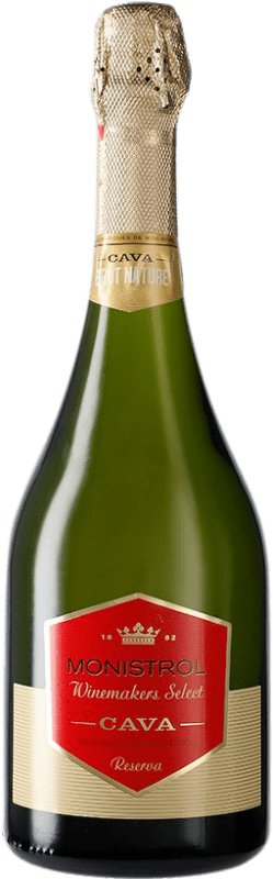 4,95 € 送料無料 | 白のスパークリングワイン Marqués de Monistrol セレクション, 特別 D.O. Cava スペイン Macabeo — マカベオ, Xarel·lo — チャレッロ, Chardonnay — シャルドネ, Parellada — パレリャーダ ボトル 75 cl