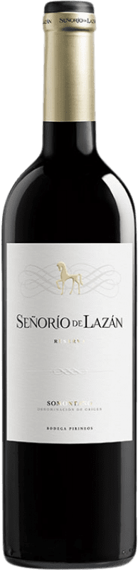 11,95 € Envío gratis | Vino Tinto Pirineos Señorío de Lazán Reserva D.O. Somontano Aragón España 75 cl