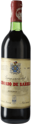 28,95 € Бесплатная доставка | Красное вино Señorío de Sarría Señorío de Sarrià Резерв D.O. Navarra Наварра Испания Merlot, Cabernet Sauvignon бутылка 75 cl