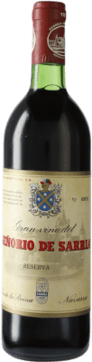29,95 € Envio grátis | Vinho Tinto Señorío de Sarría Señorío de Sarrià Reserva D.O. Navarra Navarra Espanha Merlot, Cabernet Sauvignon 75 cl