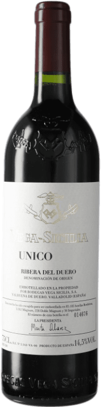 493,95 € 免费送货 | 红酒 Vega Sicilia Único D.O. Ribera del Duero 卡斯蒂利亚莱昂 西班牙 Tempranillo, Cabernet Sauvignon 瓶子 75 cl