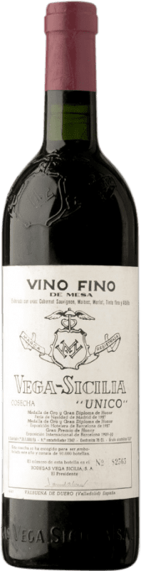 1 848,95 € 免费送货 | 红酒 Vega Sicilia Único 大储备 1965 D.O. Ribera del Duero 卡斯蒂利亚莱昂 西班牙 Tempranillo, Cabernet Sauvignon 瓶子 Magnum 1,5 L