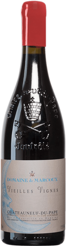 137,95 € 免费送货 | 红酒 Marcoux V.V. A.O.C. Châteauneuf-du-Pape 法国 Grenache 瓶子 75 cl