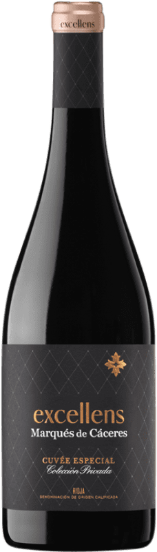 15,95 € 免费送货 | 红酒 Marqués de Cáceres Excellens Cuvée D.O.Ca. Rioja 拉里奥哈 西班牙 Tempranillo 瓶子 75 cl