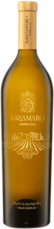 49,95 € Envoi gratuit | Vin blanc Pazo de San Mauro Sanamaro Sobre Lías D.O. Rías Baixas Galice Espagne Loureiro, Albariño Bouteille 75 cl