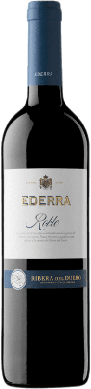 14,95 € Бесплатная доставка | Красное вино Bodegas Bilbaínas Ederra Дуб D.O. Ribera del Duero Кастилия-Леон Испания Tempranillo — Темпранильо, Cabernet Sauvignon — Каберне Совиньон Бутылка 75 cl