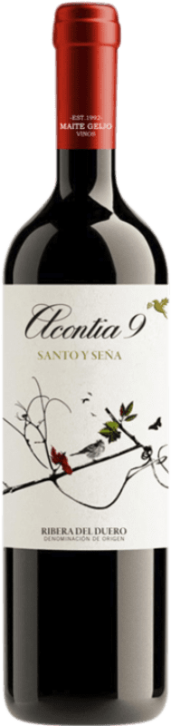 11,95 € 免费送货 | 红酒 Maite Geijo Acontia 9 Santo y Seña D.O. Ribera del Duero 卡斯蒂利亚莱昂 西班牙 Tempranillo 瓶子 75 cl