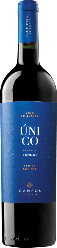 27,95 € Envío gratis | Vino tinto Campos de Solana Único Reserva Bolivia Tannat Botella 75 cl