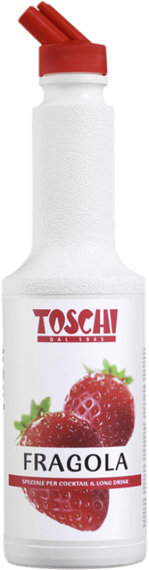 28,95 € Spedizione Gratuita | Schnapps Toschi Puré Fresa Italia Bottiglia 1 L Senza Alcol