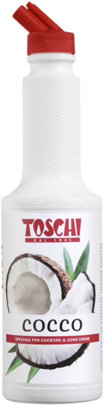 24,95 € Spedizione Gratuita | Schnapps Toschi Puré Coco Italia Bottiglia 1 L Senza Alcol