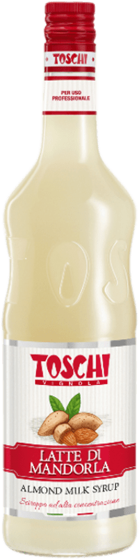 19,95 € Spedizione Gratuita | Schnapps Toschi Sirope Leche de Almendras Italia Bottiglia 1 L Senza Alcol