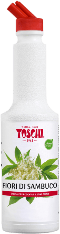 18,95 € Spedizione Gratuita | Schnapp Toschi Puré Flor de Saúco Italia Bottiglia 1 L Senza Alcol