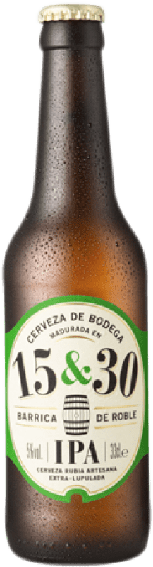 2,95 € Free Shipping | Beer Sherry Beer 15&30 IPA Barrica Oak Andalusia Spain One-Third Bottle 33 cl