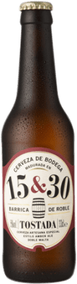 2,95 € Envío gratis | Cerveza Sherry Beer 15&30 Tostada Barrica Roble Andalucía España Botellín Tercio 33 cl