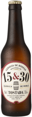 2,95 € 送料無料 | ビール Sherry Beer 15&30 Tostada Barrica オーク アンダルシア スペイン 3分の1リットルのボトル 33 cl