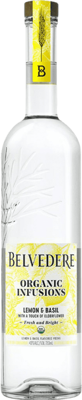 62,95 € Spedizione Gratuita | Vodka Belvedere Organic Infusions Lemon & Basil Polonia Bottiglia 70 cl